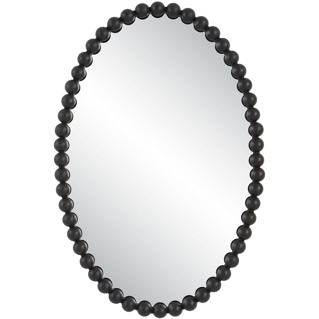 Embellished Pearl Oval Decorative Wall Mirror | High & Bury
