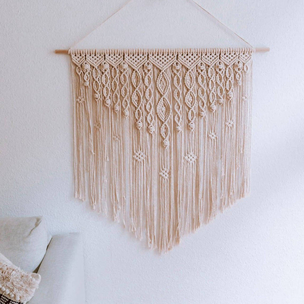 Elegant Macrame Wall Hanging with Artistic Design | High & Bury