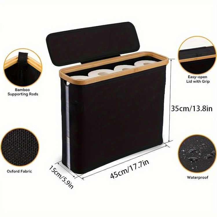 Laundry Basket Bamboo Soft Textile | High & Bury