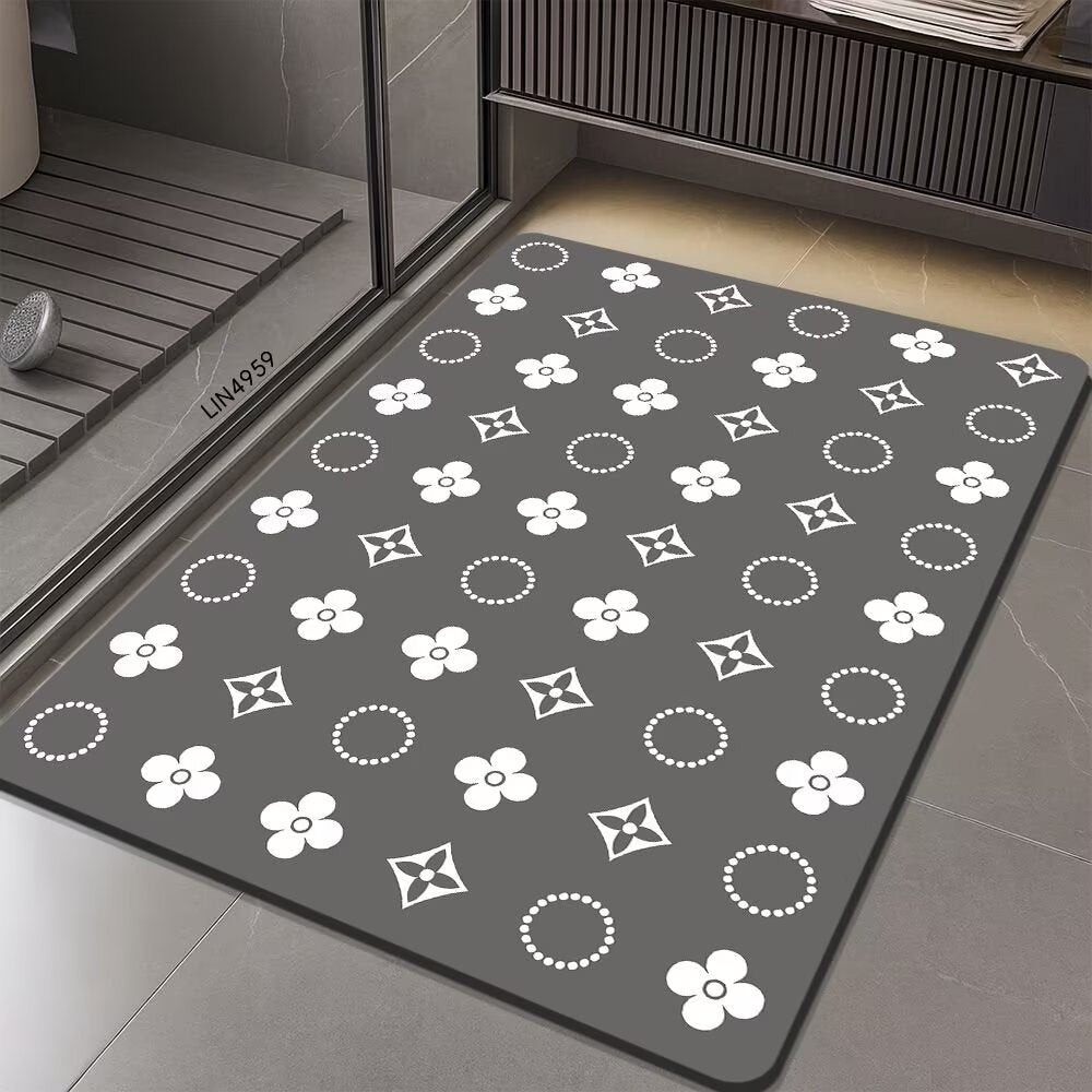 Geometric Hexagonal Pattern Bath Mat | High & Bury