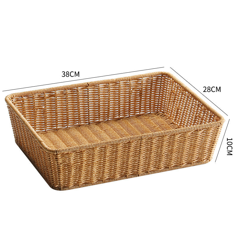Decorative Woven Rectangular Storage Basket | High & Bury
