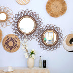 Wall Mirror with Elaborate Macrame Frame | High & Bury