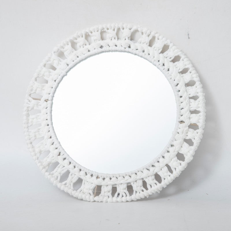 Round Macrame Wall Mirror | High & Bury