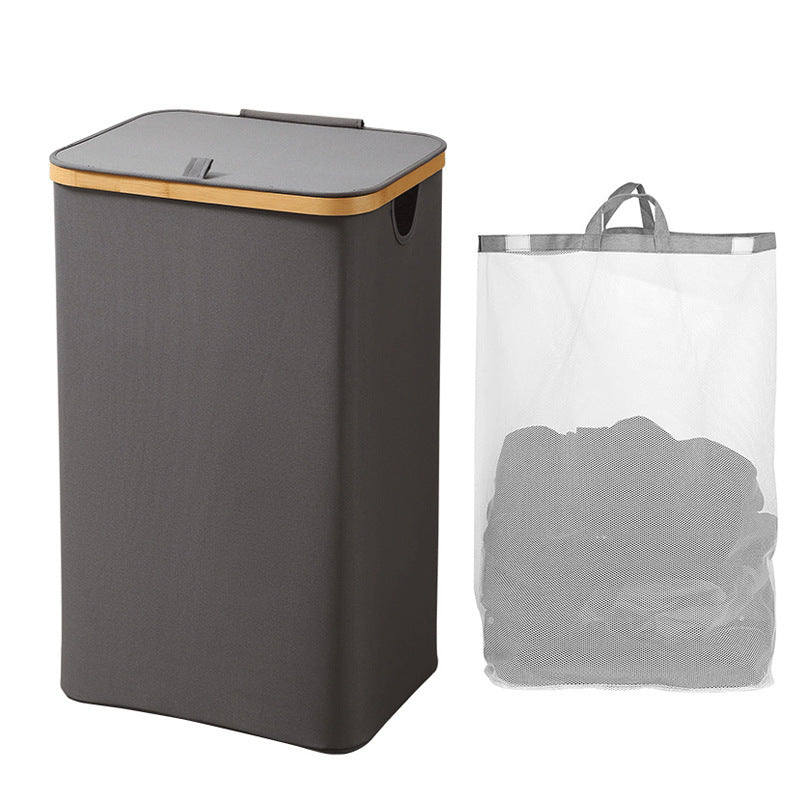 Elegant Laundry Basket with Removable Inner Bag | High & Bury