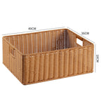Handcrafted Basket Light Brown Dark Coffee | High & Bury