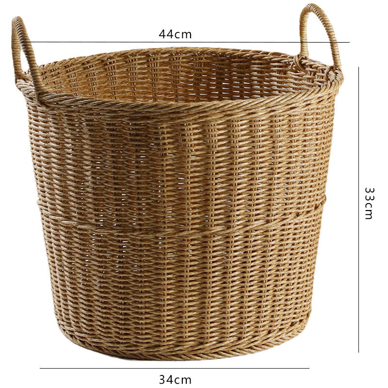 Handwoven Decorative Storage Basket Brown | High & Bury