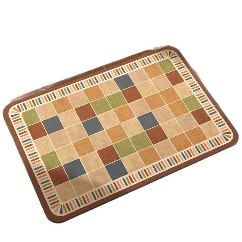 Colorful Patchwork Design Floor Mat | High & Bury