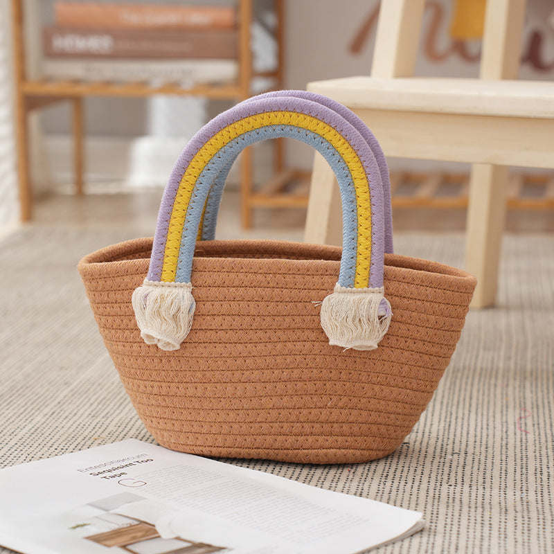 Playful Handwoven Shopping Bag | High & Bury
