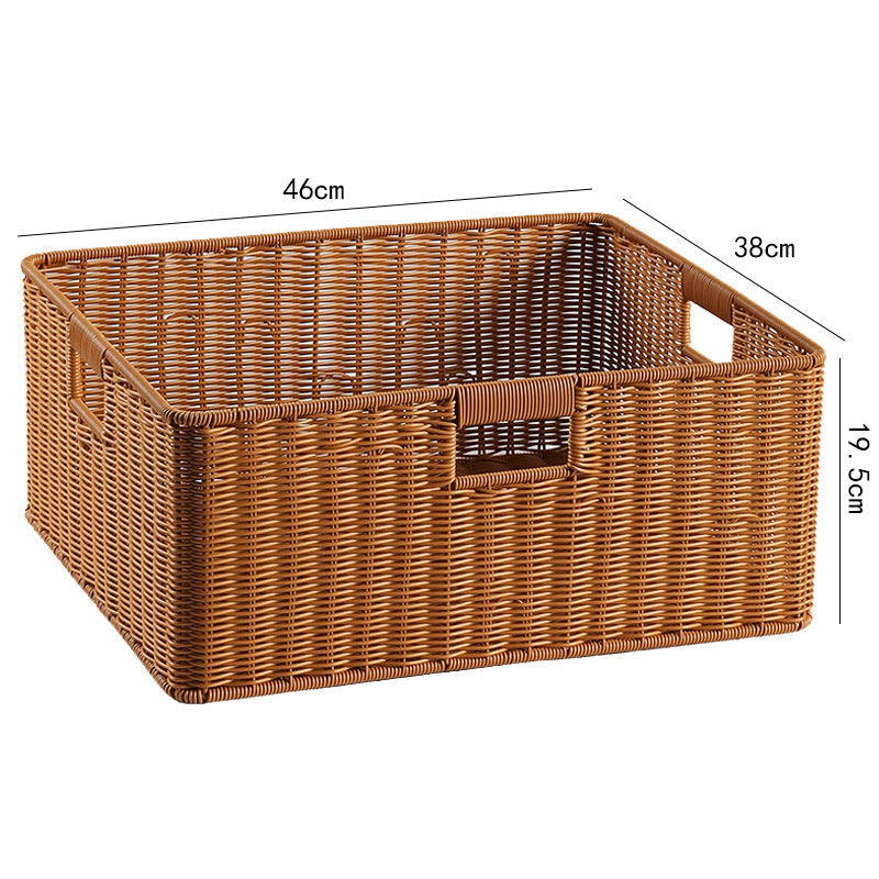 Handcrafted Basket Light Brown Dark Coffee | High & Bury