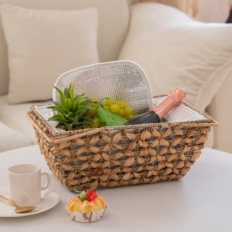 Decorative Storage Basket with Transparent Lid | High & Bury