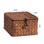 Handcrafted Rectangular Woven Storage Container | High & Bury