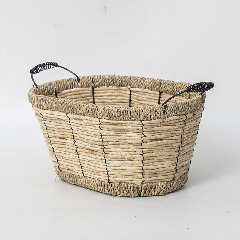 Practical Storage Basket with Stainless Steel Handles | High & Bury