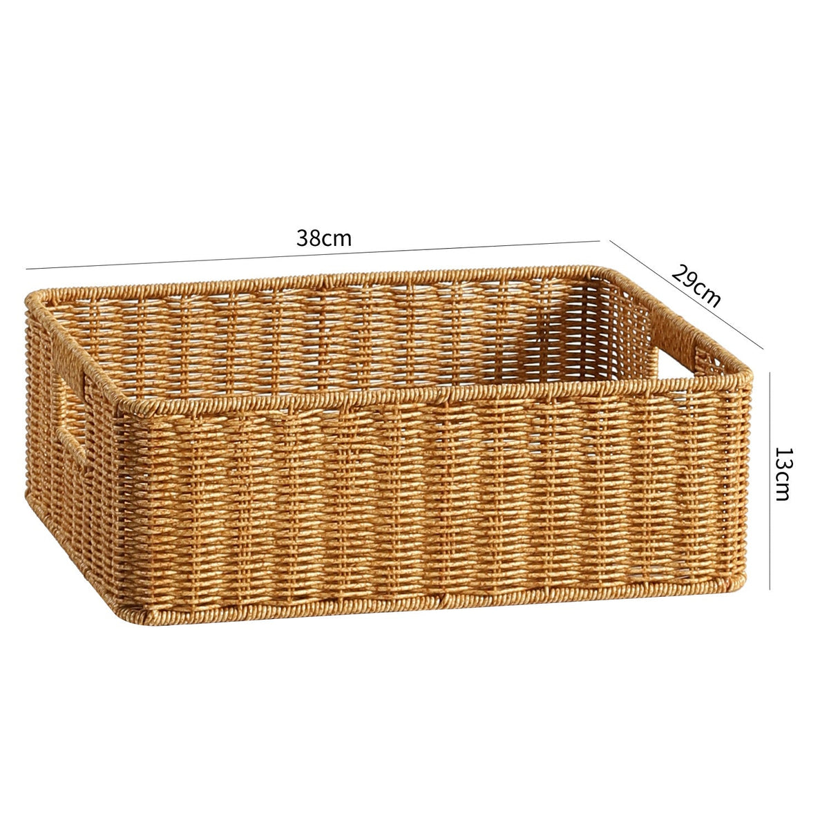 Handcrafted Woven Storage Box Light Brown | High & Bury
