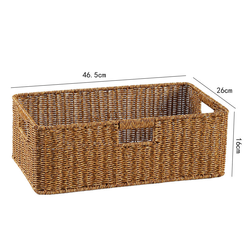 Handcrafted Basket Light Brown Dark Coffee | High & Bury