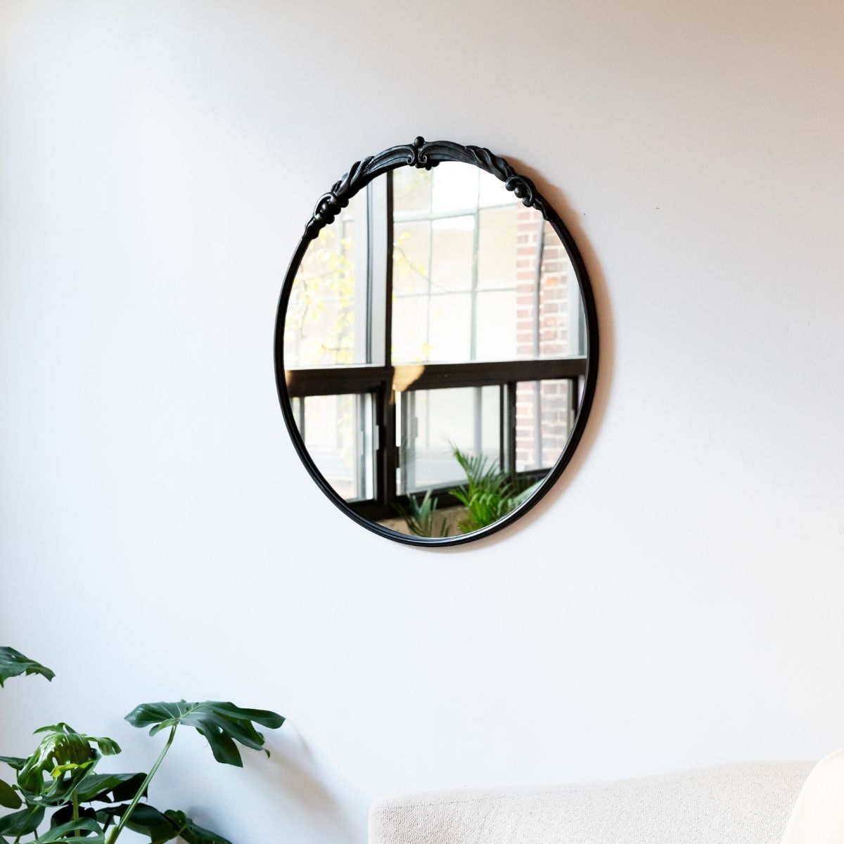 Vintage Inspired Round Wall Mirror | High & Bury
