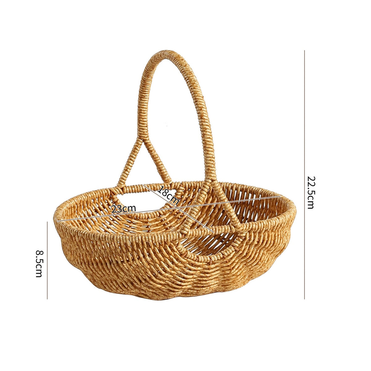 Handcrafted Woven Utility Basket Light Brown | High & Bury