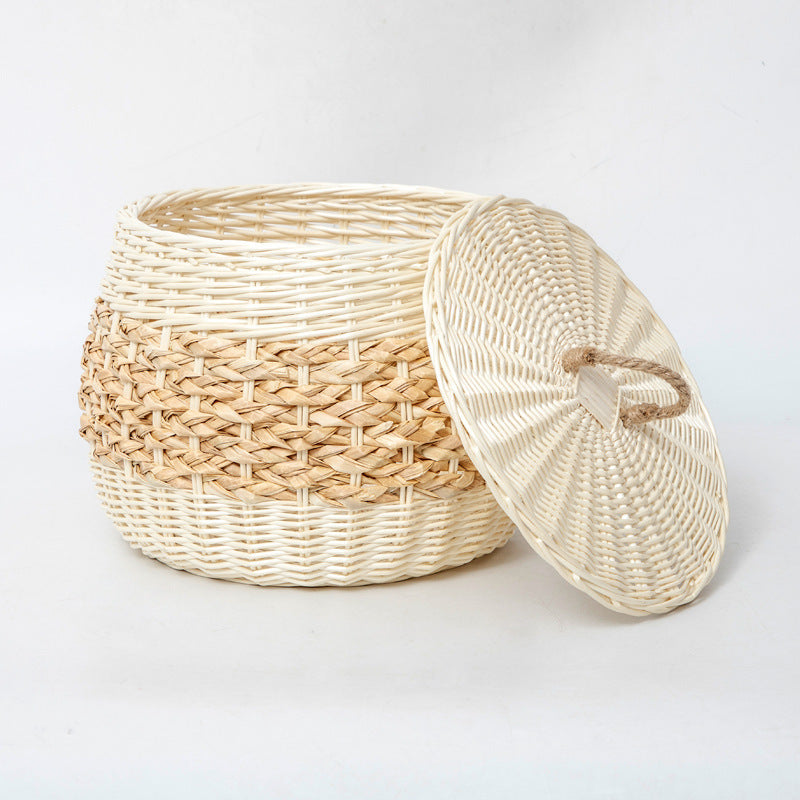 Storage Basket White Green | High & Bury