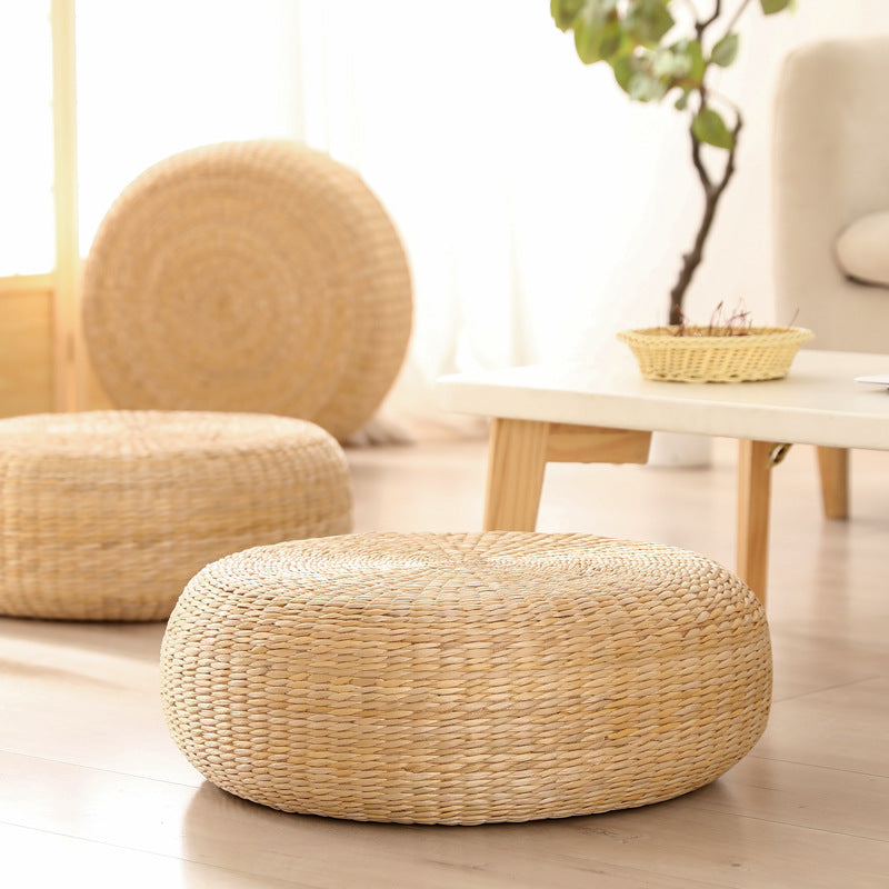 Elegant Cow Pouf made of Natural Materials | High & Bury