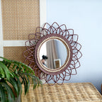 Wall Mirror with Elaborate Macrame Frame | High & Bury