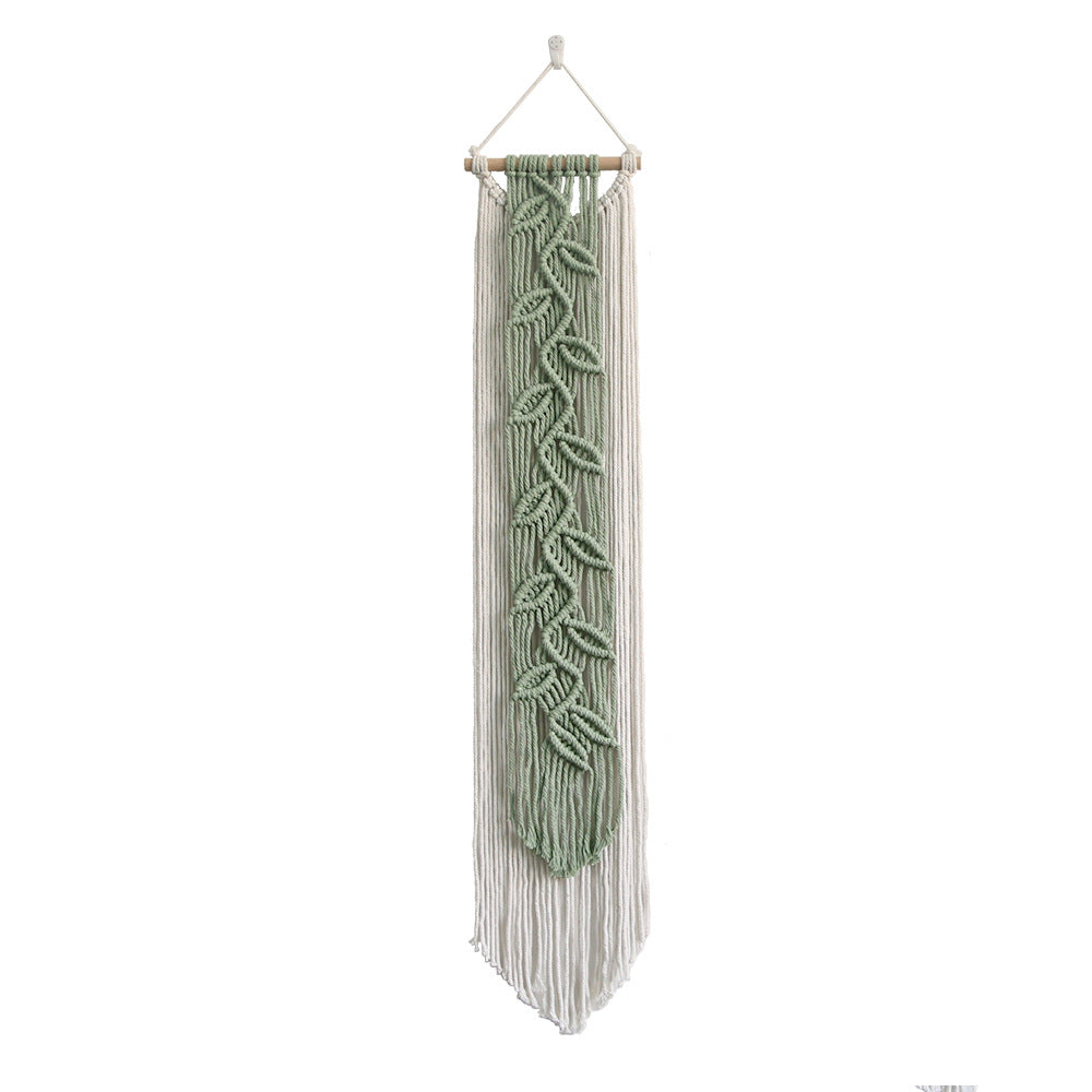 Macrame Wall Hanging with Leaf Pattern | High & Bury