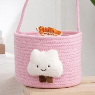 Storage Basket with Playful Cloud Motif | High & Bury