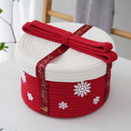 Decorative Storage Basket with Christmas Motif | High & Bury