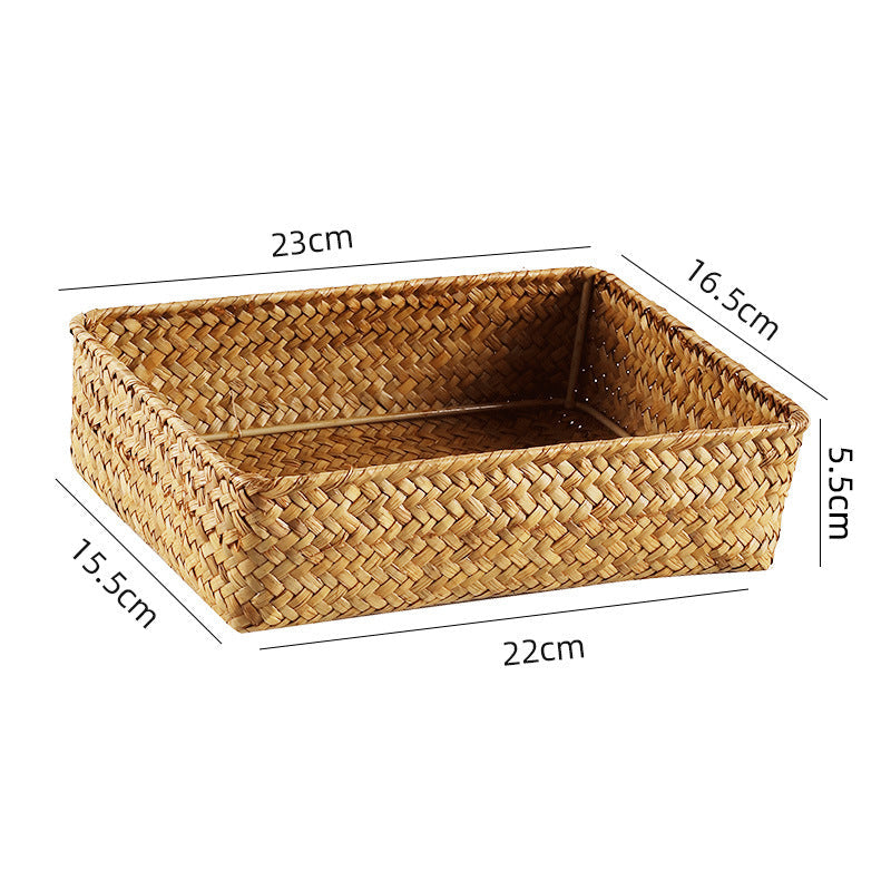Handwoven Bamboo Storage Tray | High & Bury