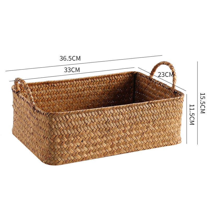 Handwoven Decorative Storage Basket Orange | High & Bury