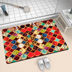 Colorful Geometric Pattern Bath Mat | High & Bury