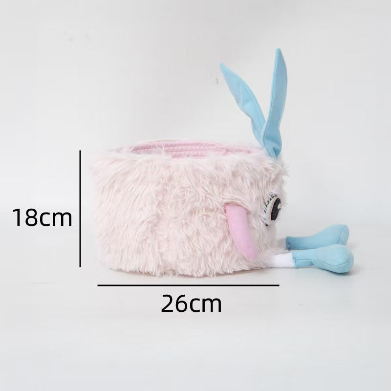 Playful Storage Basket with Animal Motif Soft Textile | High & Bury