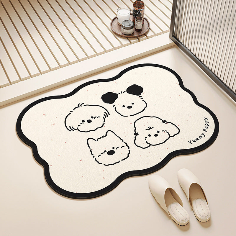 Playful Pet-Themed Absorbent Mat | High & Bury