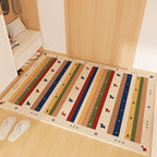 Playful Striped Dog Print Welcome Mat | High & Bury