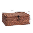 Handcrafted Rectangular Woven Storage Container | High & Bury