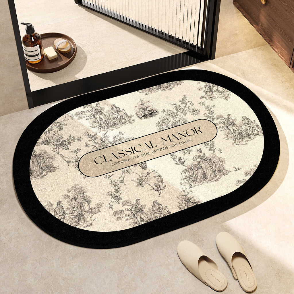 Elegant Oval Floor Mat | High & Bury