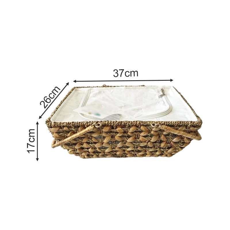 Decorative Storage Basket with Removable Cloth Lid | High & Bury