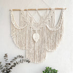 Decorative Macrame Wall Tapestry Red Orange | High & Bury