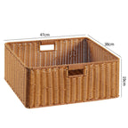 Handcrafted Basket Light Brown Dark Coffee | High & Bury