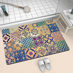 Colorful Geometric Pattern Bath Mat | High & Bury