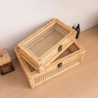 Rustic Toy Basket with Checked Pattern | High & Bury