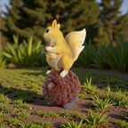 Decorative Squirrel Sculpture on a Pine Cone | High & Bury
