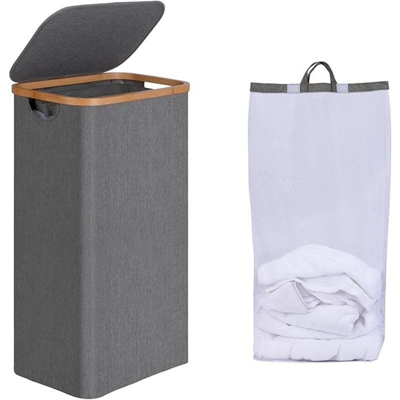 High-Quality Laundry Basket with Removable and Washable Inner Bag | High & Bury