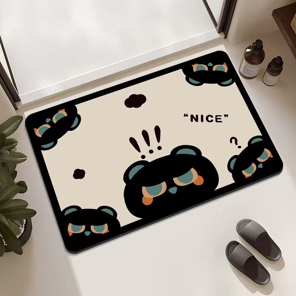 Playful Cat-Themed Entrance Mat Non Slip | High & Bury