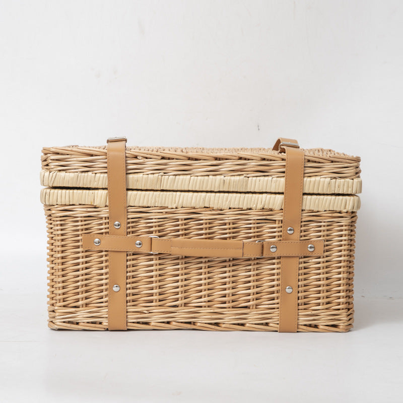 Storage Basket with Practical Lid Handwoven | High & Bury
