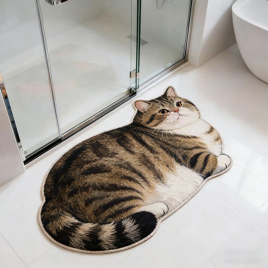 Cat-Shaped Bath Mat | High & Bury