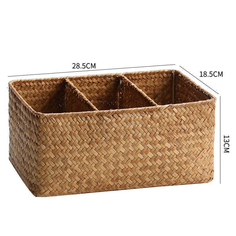 Handwoven Bamboo Storage Organizer Basket | High & Bury