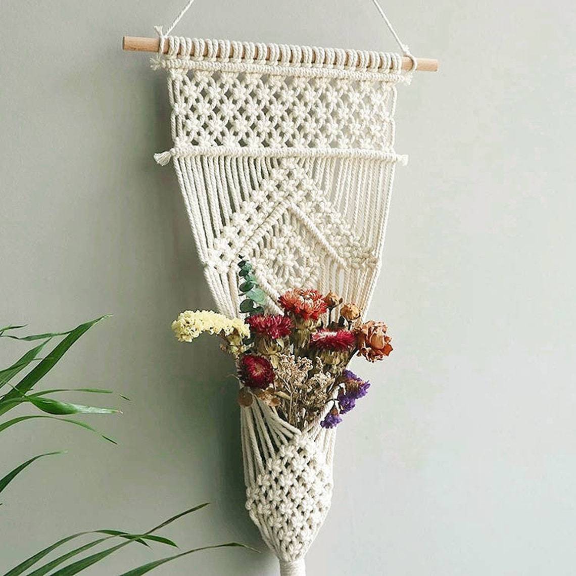 Decorative Macrame Wall Hanging with Artistic Design | High & Bury