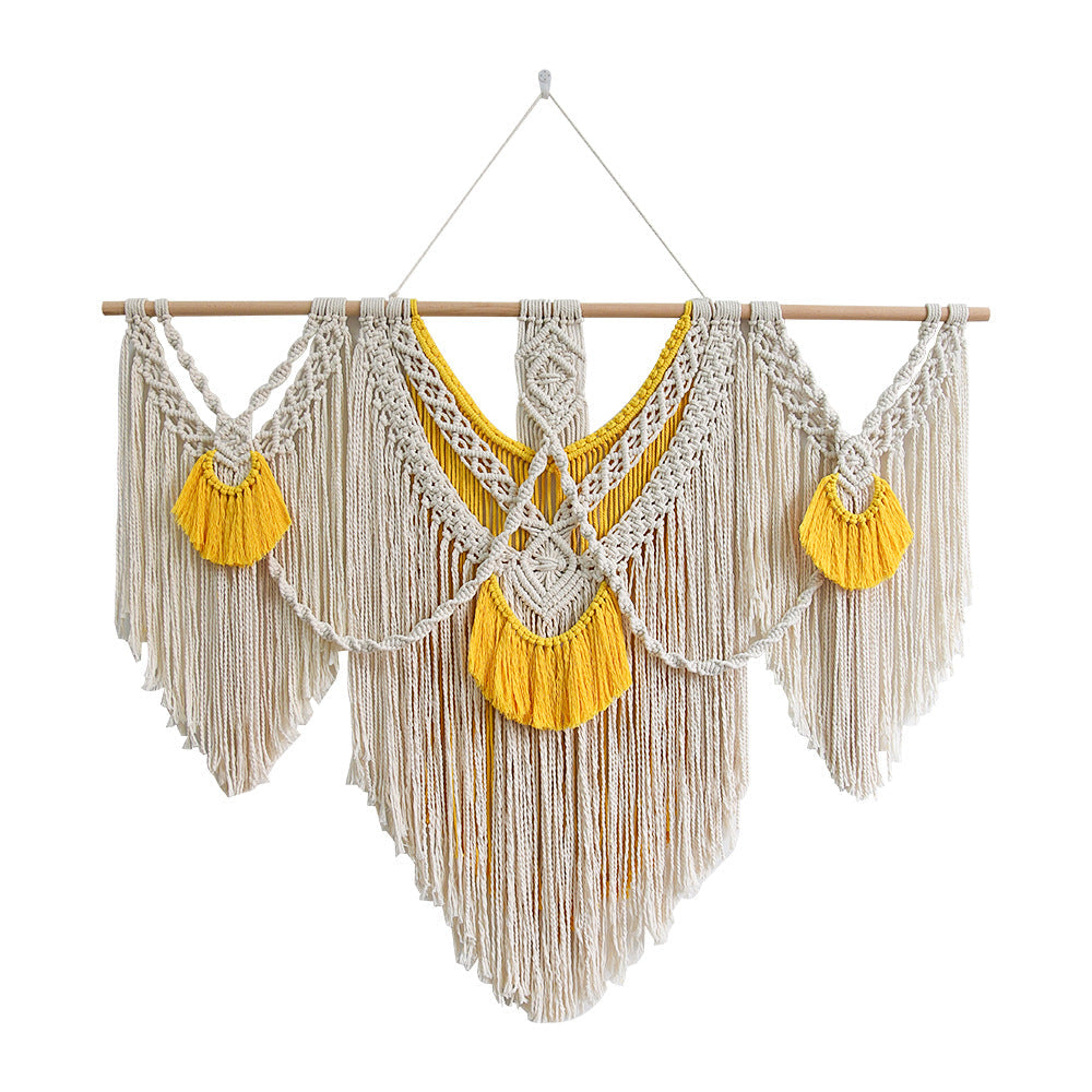 Decorative Wall Tapestry Ivory Beige | High & Bury