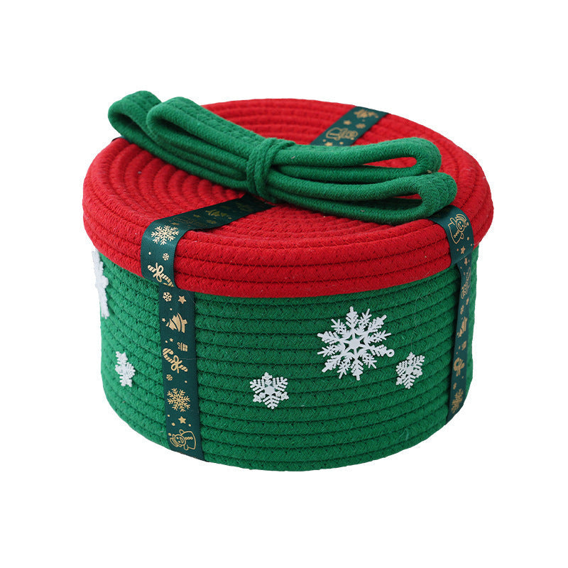 Decorative Storage Basket with Christmas Motif | High & Bury