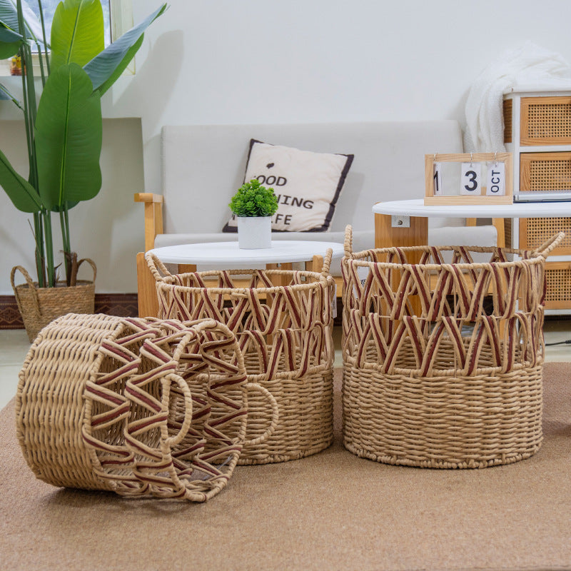 Braided Storage Basket with Elegant Accents | High & Bury