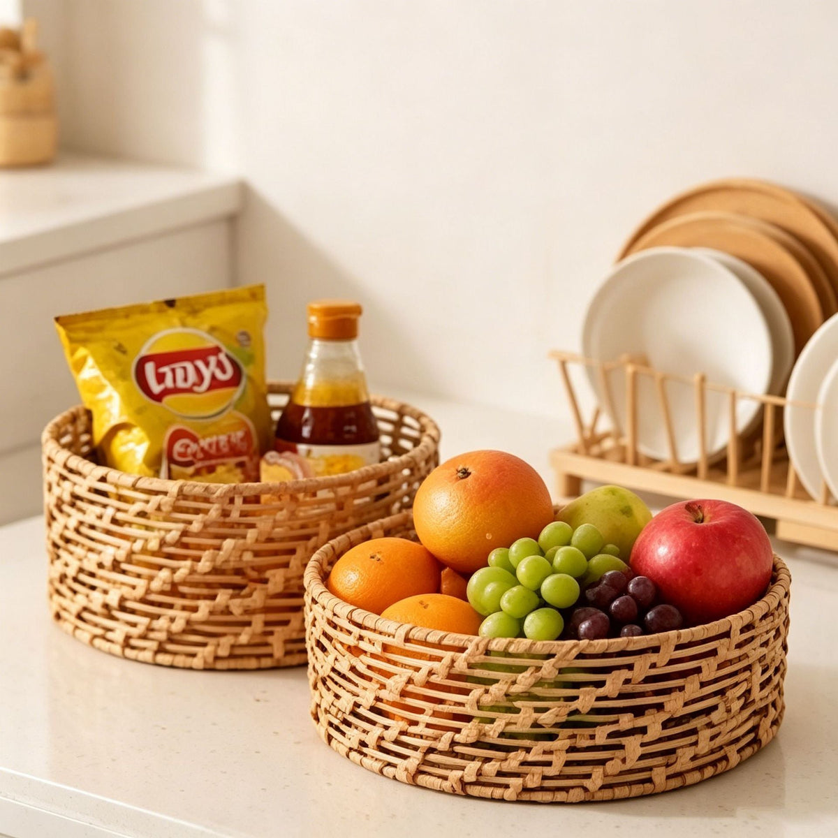 Braided Basket with Open Design | High & Bury